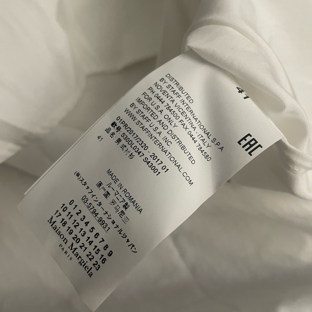 Maison Margiela Mens Cotton Stitch Shirt Sz 41/L - Picture 9 of 12